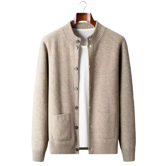 Cardigan Homme en Laine Châle avec Poches - LuxeStyle