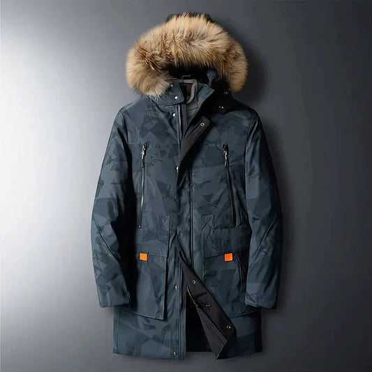 Parka Hiver Élégant avec Capuchon pour Homme - LuxeStyle