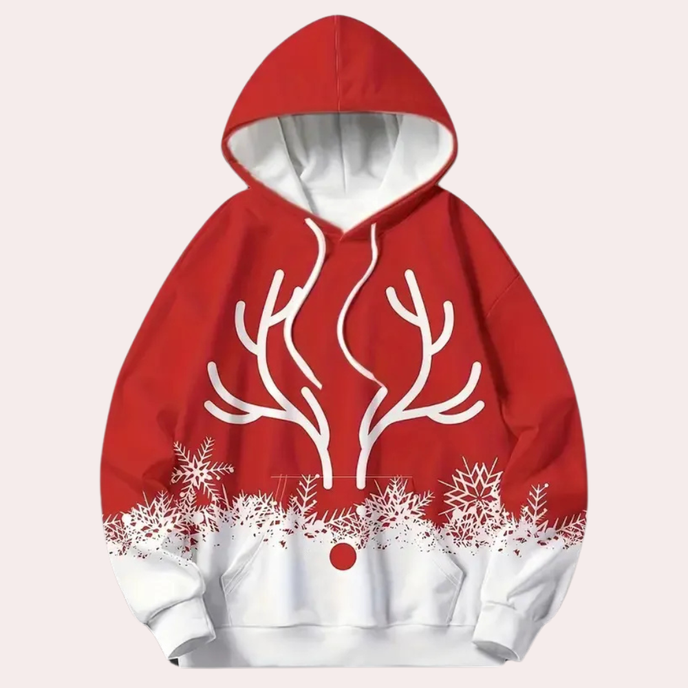EGOR - Pull de Noël à Capuche Moderne pour Hommes