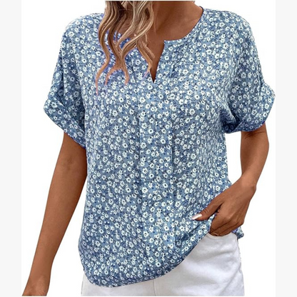 Blouse Femme Élégante à Fleurs pour Travail ou Soirée