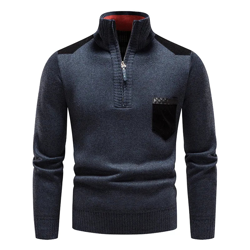Pull Col Montant Graphic Pour Homme - Parfait Pour Le Printemps - LuxeStyle