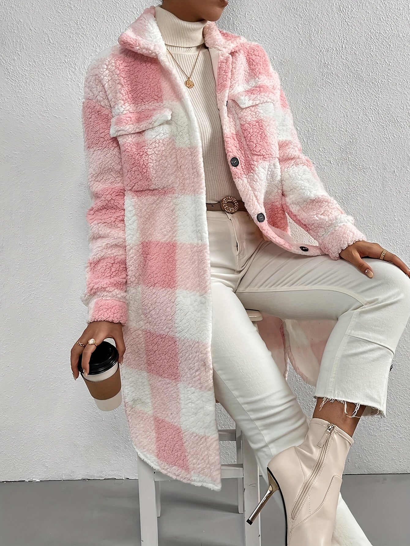 Manteau Long Élégant à Poils pour Femme Hiver - luxestyle