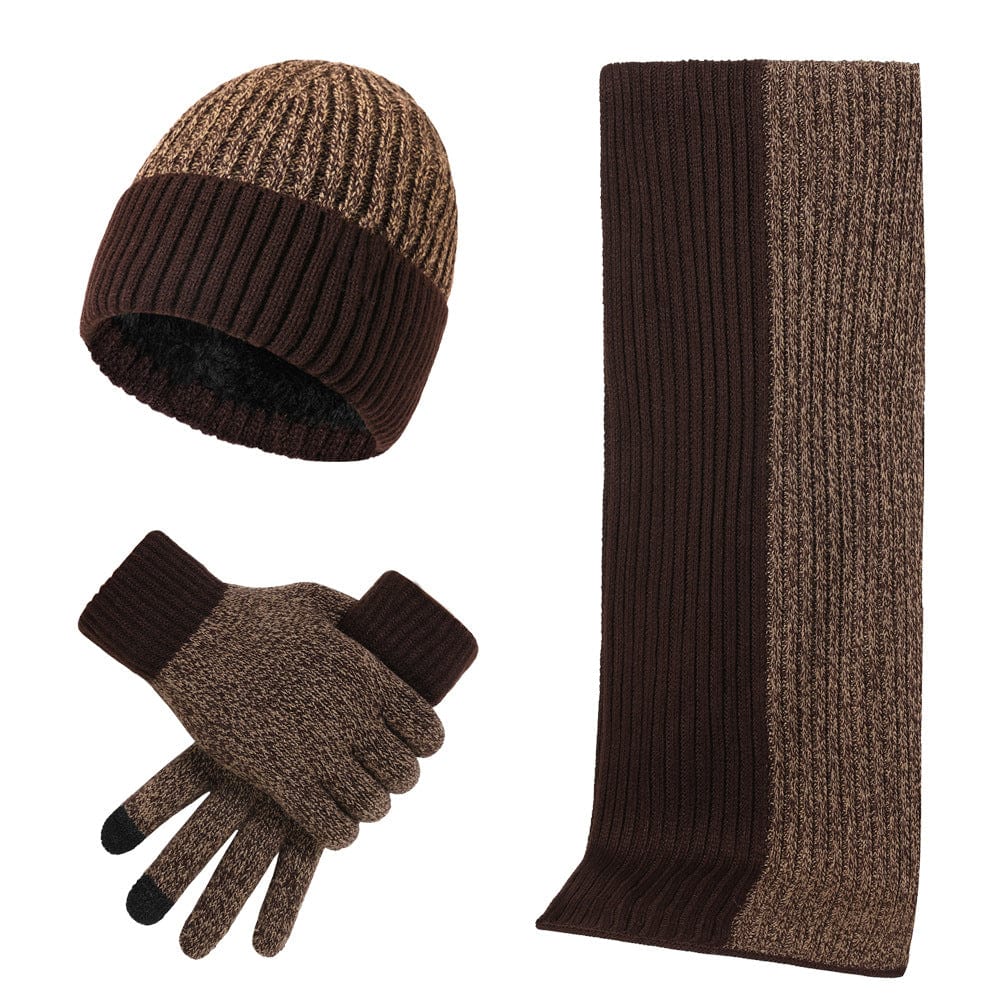 Tenue Hiver Complète avec Cagoule, Écharpe et Mains Warmes