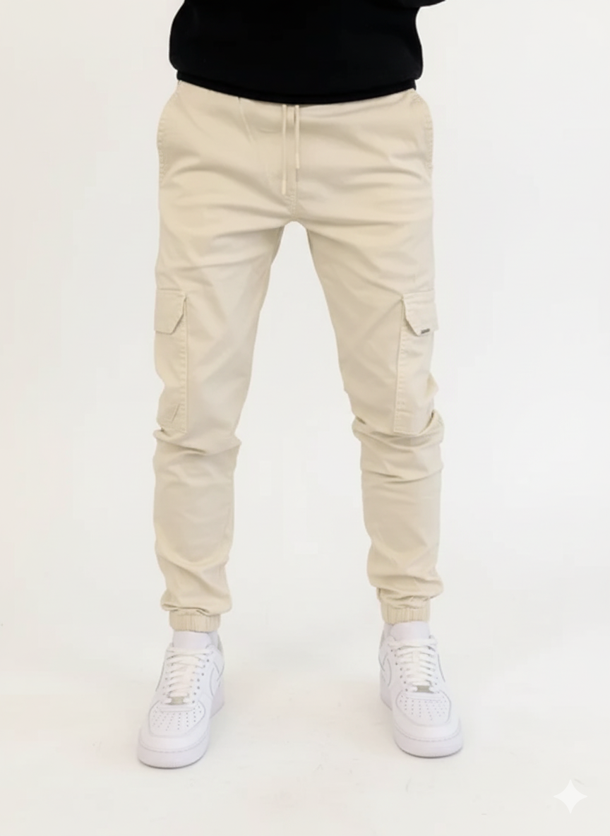 Pantalon Jogger Homme Élégant - Long avec Ceinture Élastique & Poches Pratiques