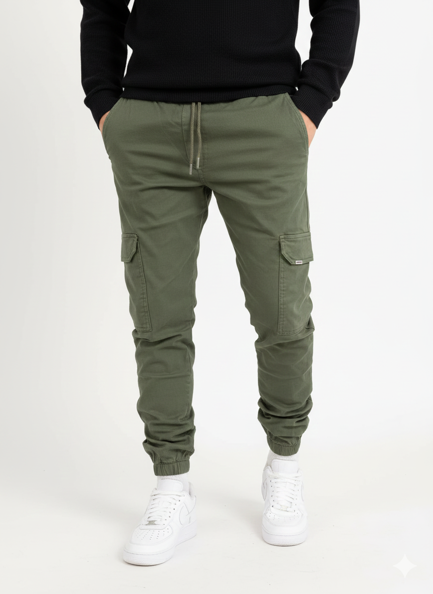 Pantalon Jogger Homme Élégant - Long avec Ceinture Élastique & Poches Pratiques