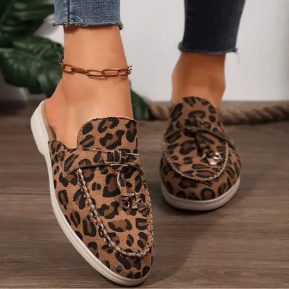 Mocassins Femmes Léopard Chic avec Semelle Confortable & Look Wild