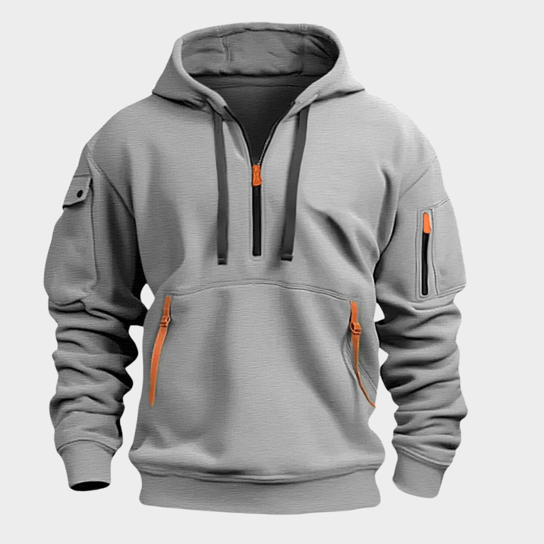 Sweat Gris Oversize à Manches Longues - LuxeStyle