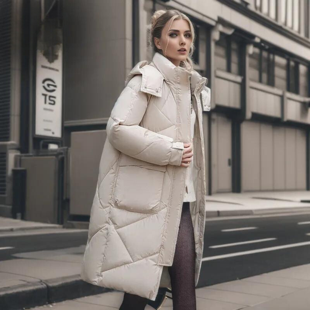 Manteau Femme Hiver Élégant à Fermeture Éclair - LuxeStyle