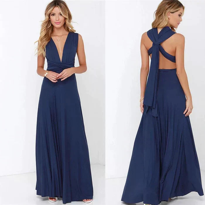 Megania™ – Robe Longue Femme Élégante avec Taille Élastique Confortable