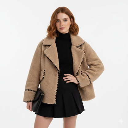 Veste Femme Streetwear Dégagée Col Monte
