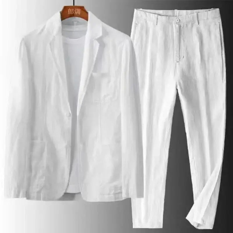 Costume Homme Classique Blanc Complet Élégant - LuxeStyle