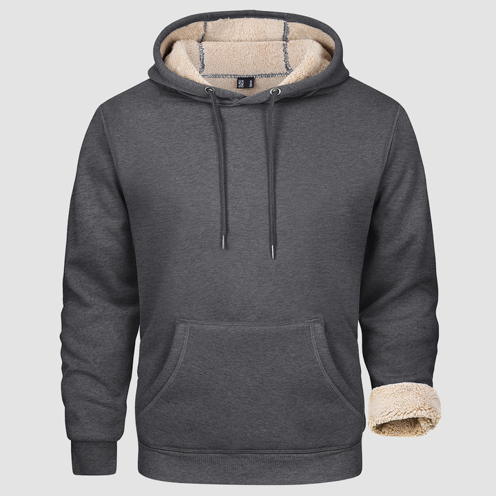 Sweat Homme Hiver Élégant À Capuche Doublé
