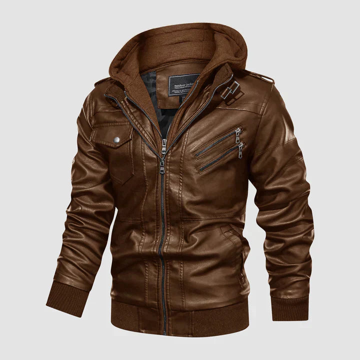 Raoul™ – Blouson Moto Homme en Cuir Élégant et Protecteur Urbain