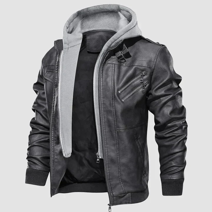 Raoul™ – Blouson Moto Homme en Cuir Élégant et Protecteur Urbain