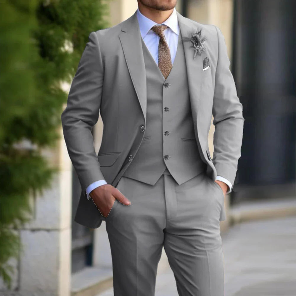 Costume Homme Élégant 3 Pièces Tailleur