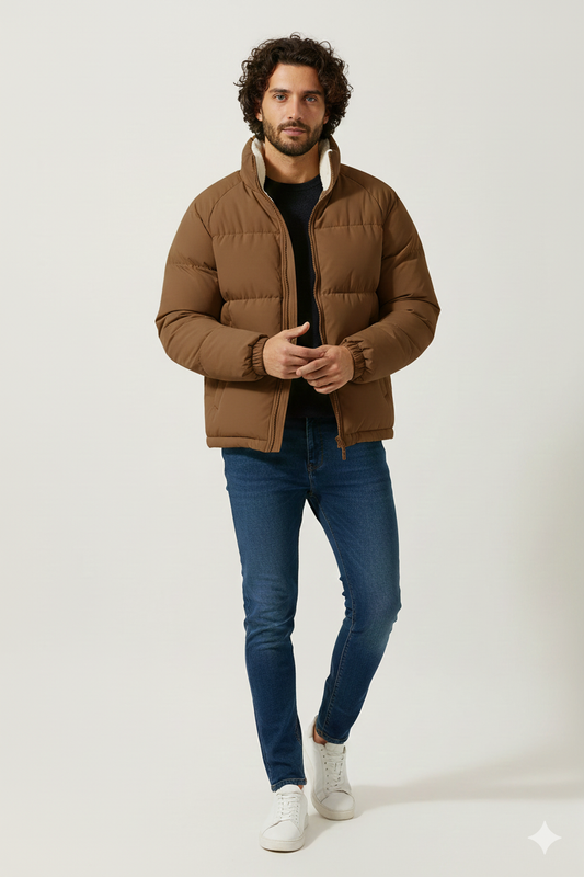 Veste Hiver Doublée Polaire pour Homme – Doudoune Chaude Élégante - LuxeStyle