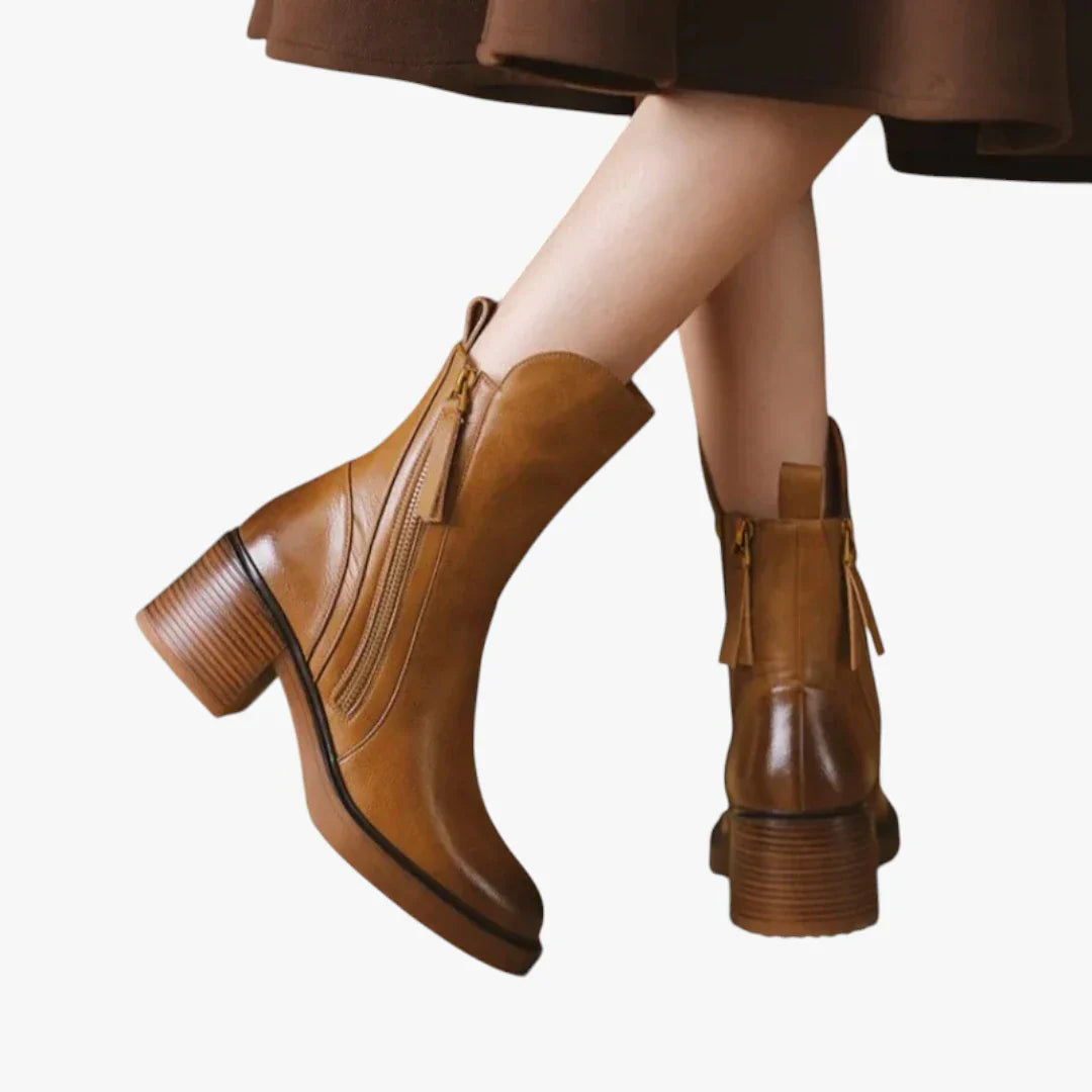 Bottes Femmes Noir Élégantes à Talon Haut
