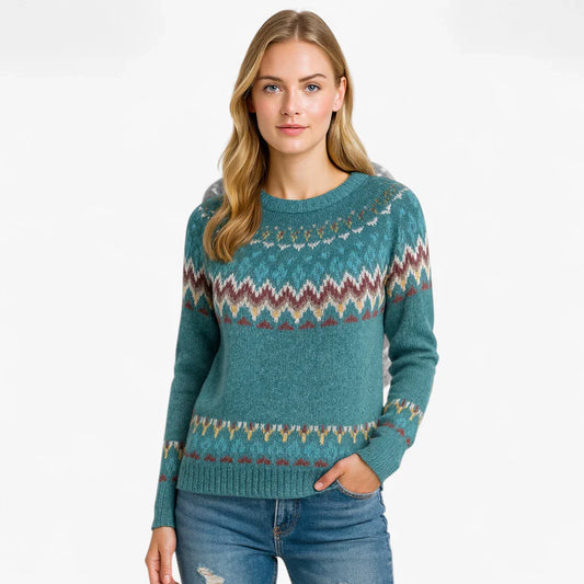 Pull Femme Bleu Mélangé Élégant - LuxeStyle