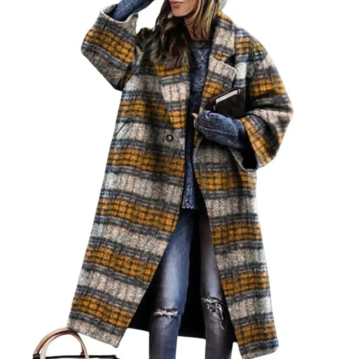Manteau Femme Élégant Long – Fermeture Éclair et Ceinture Réglable