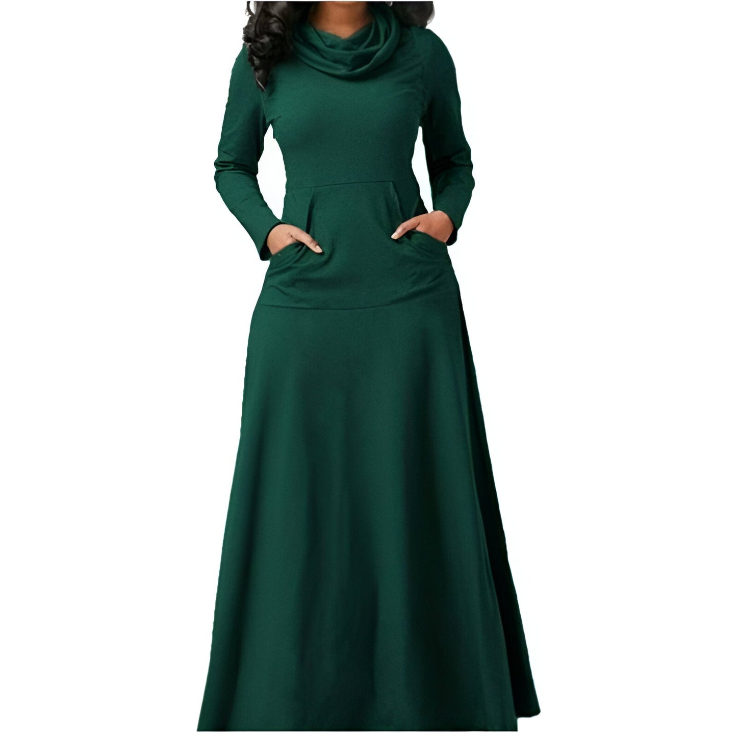 Robe Femme Élégante Noire Longue Manches