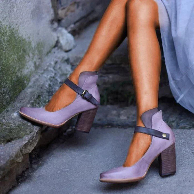 Chaussures Élégantes à Talons Hauts avec Bouton à la Cheville - LuxeStyle