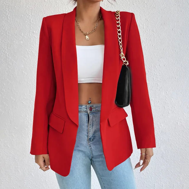 Veste Femme Rose Vif avec Sac à Chaîne Noir Élégant