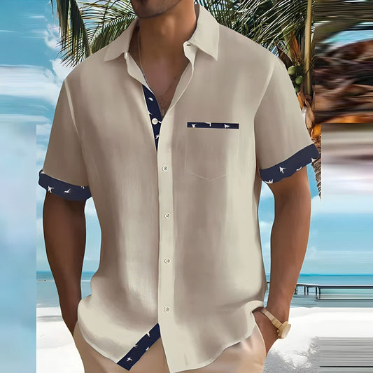 Chemise Homme Été Manches Courtes Imprimée - LuxeStyle