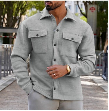 Gilet Chemise Homme Élégant – Veste En Surchemise Confortable avec Poches