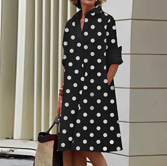 Robe Chemisier Féminine Chic – Robe Chemise Confort Élégante pour Femme