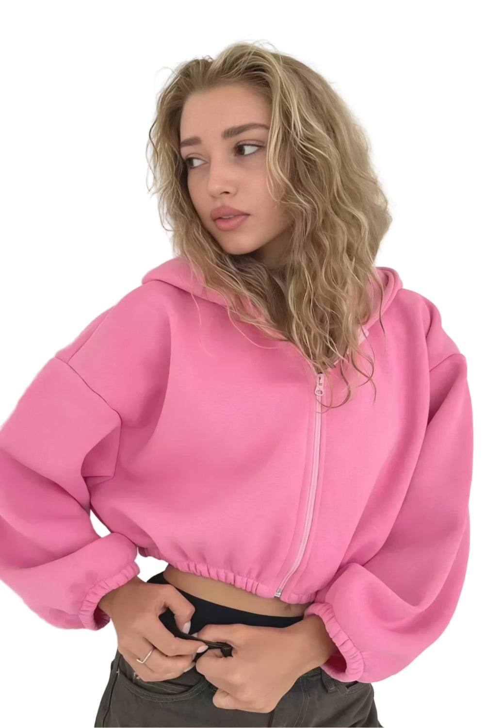 Sweat à Capuche Féminin Court Chic - luxestyle
