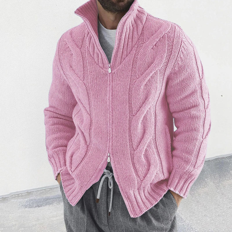 Gilet en laine épais vert foncé pour homme hiver