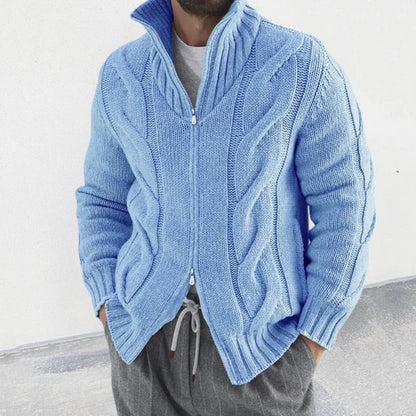 Gilet en laine épais vert foncé pour homme hiver