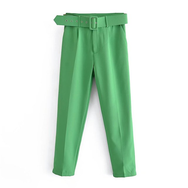 Pantalon Confort Femme Taille Élevée avec Ceinture Élastique