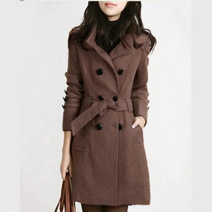 Manteau Femme Élégant Taille Cintrée