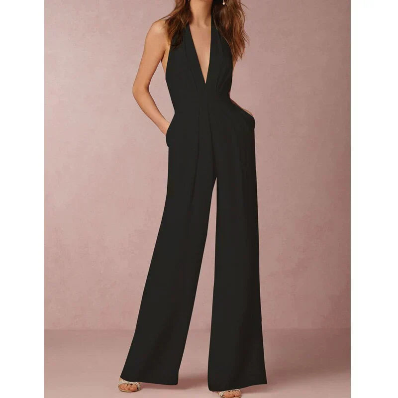 Veluna™ – Combinaison Chic Femme à Jambes Larges Ultra Confort
