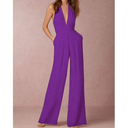 Veluna™ – Combinaison Chic Femme à Jambes Larges Ultra Confort