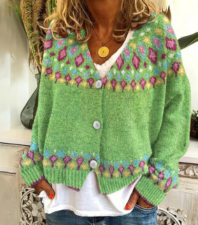 Cardigan femme tendance tricoté élégant - luxestyle