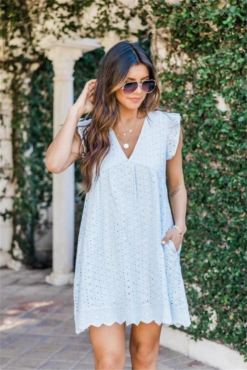 Robe Plage Été Femme sans Manches
