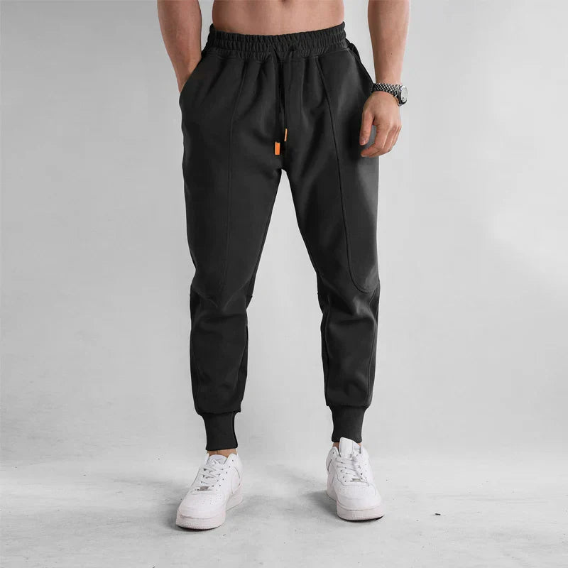Pantalon de sport noir homme confort avec cordon et poches - LuxeStyle