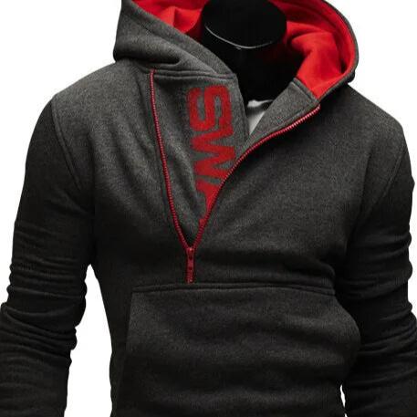 Veste à capuche tendance avec fermeture éclair latérale