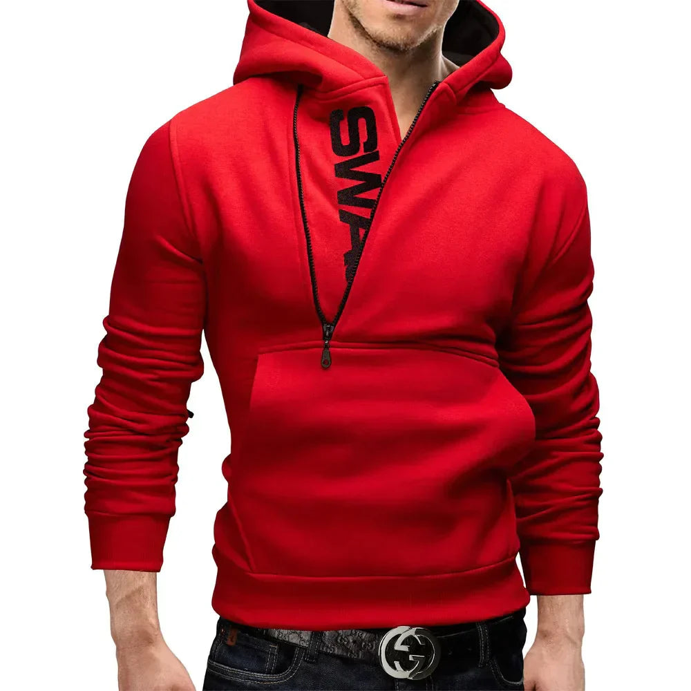 Veste à capuche tendance avec fermeture éclair latérale