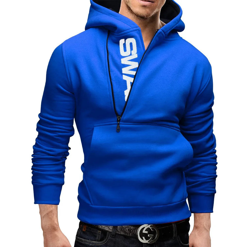 Veste à capuche tendance avec fermeture éclair latérale