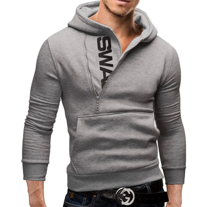 Veste à capuche tendance avec fermeture éclair latérale