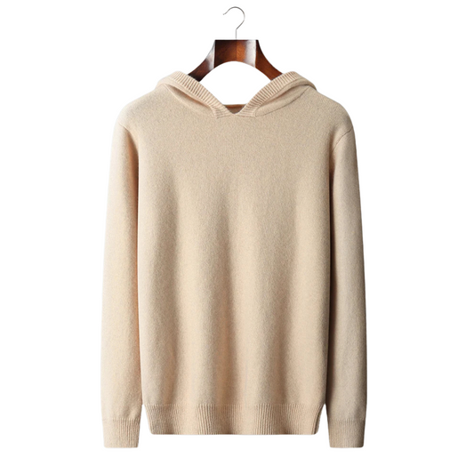 Pull en laine épaisse marron homme hiver - LuxeStyle