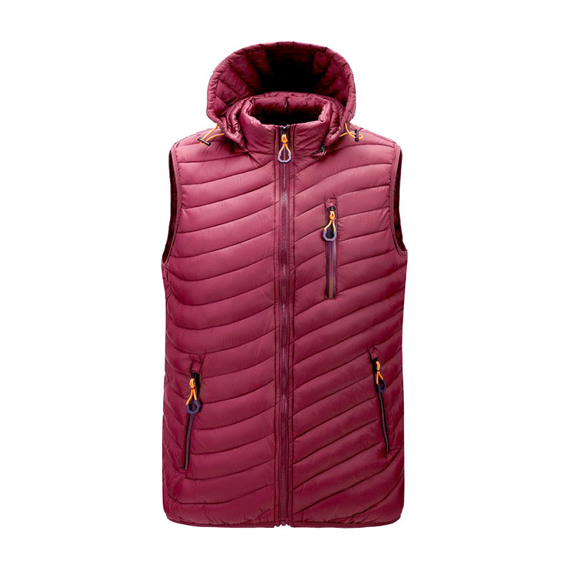 Gilet d'hiver chaud sans manches pour homme noir