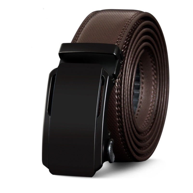 Ceinture Cuir Brun Boucle Chromée - LuxeStyle