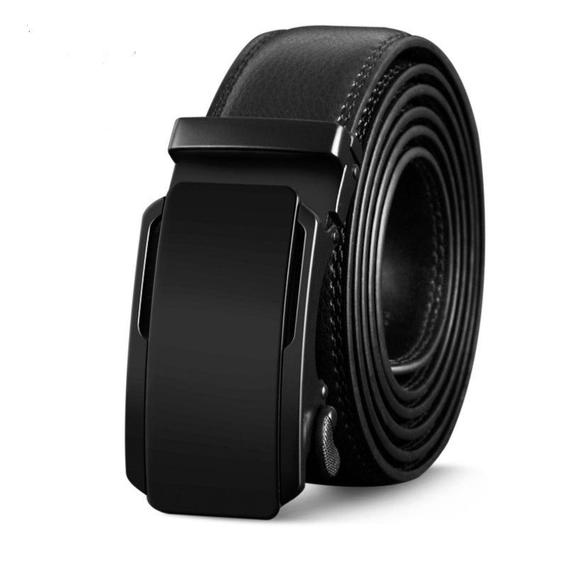 Ceinture Cuir Brun Boucle Chromée
