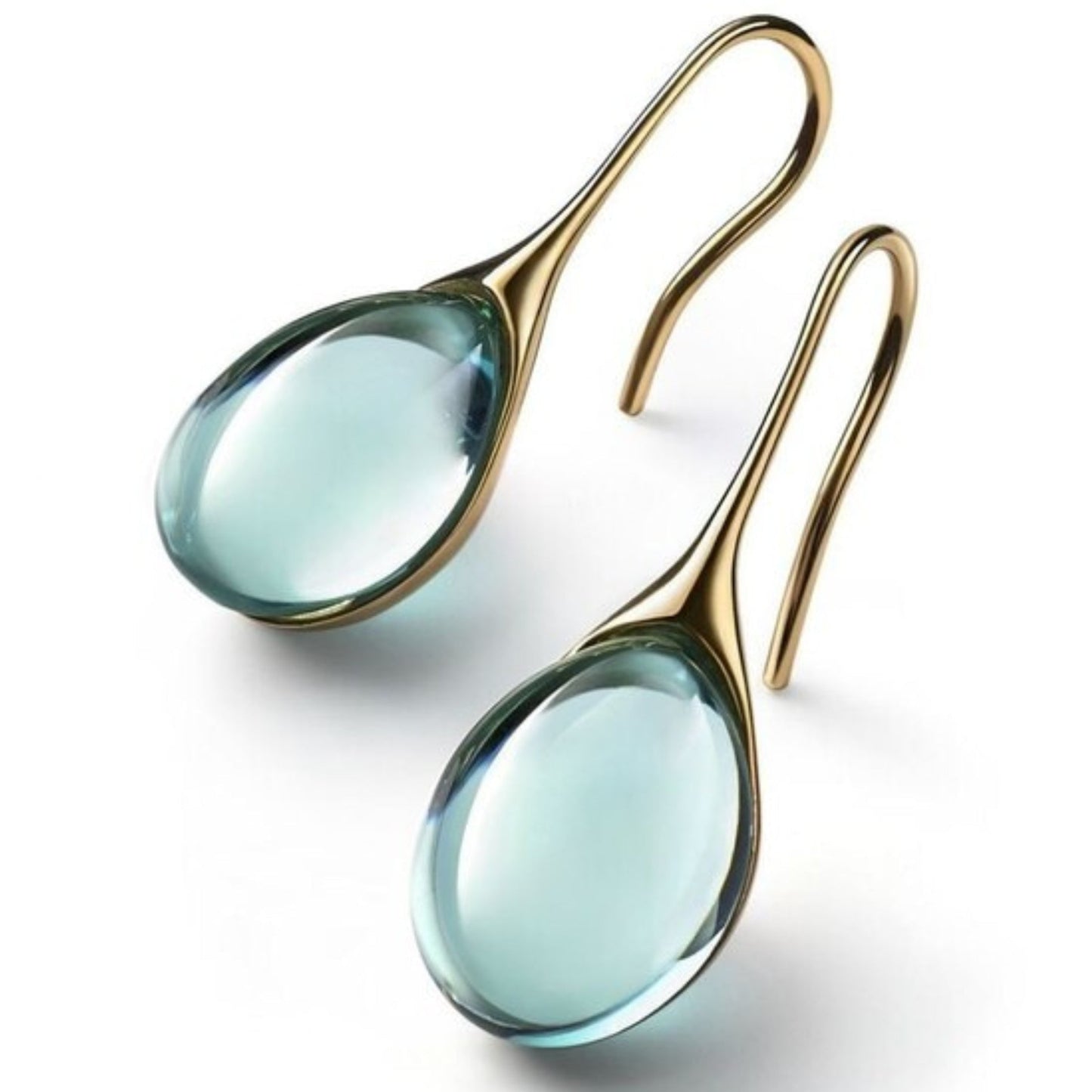 Boucles d'oreilles femmes tendance en larme avec strass et fermeture sûre