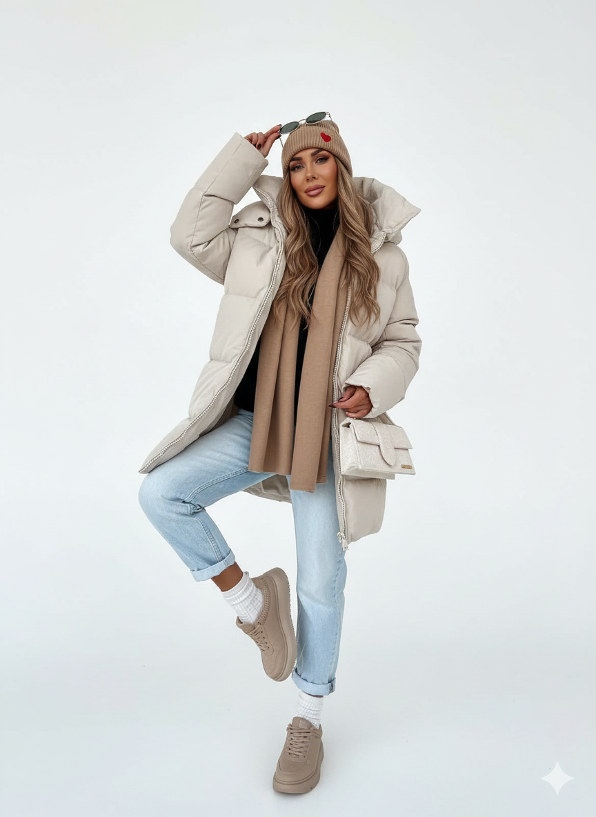 Veste Hiver Élégante Femme - Parka Oversize Réversible pour Femme Streetwear