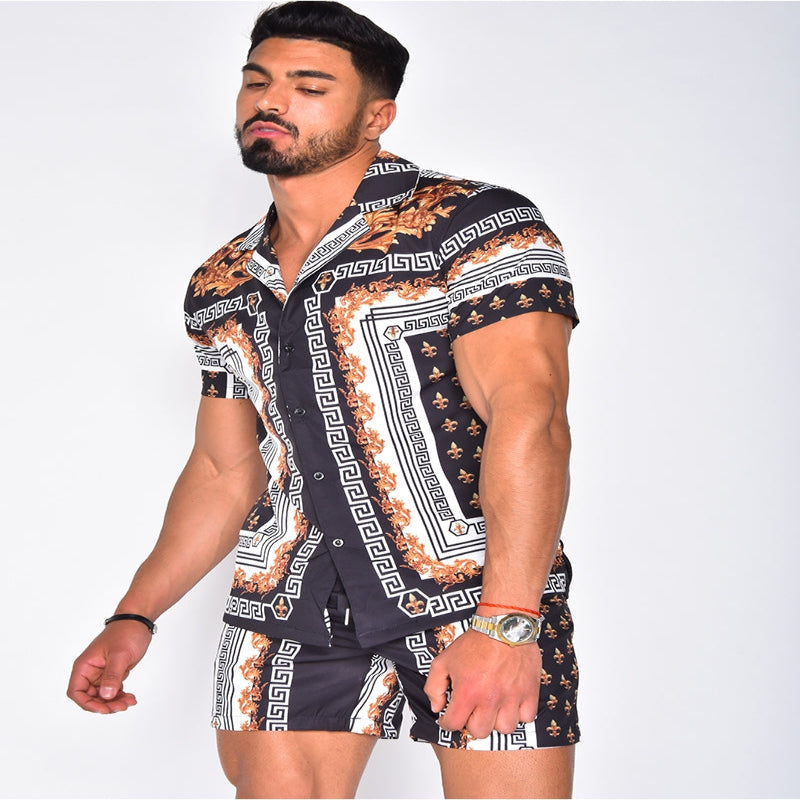 Chemise et Short Garçon Élégant Imprimé Coloré - LuxeStyle